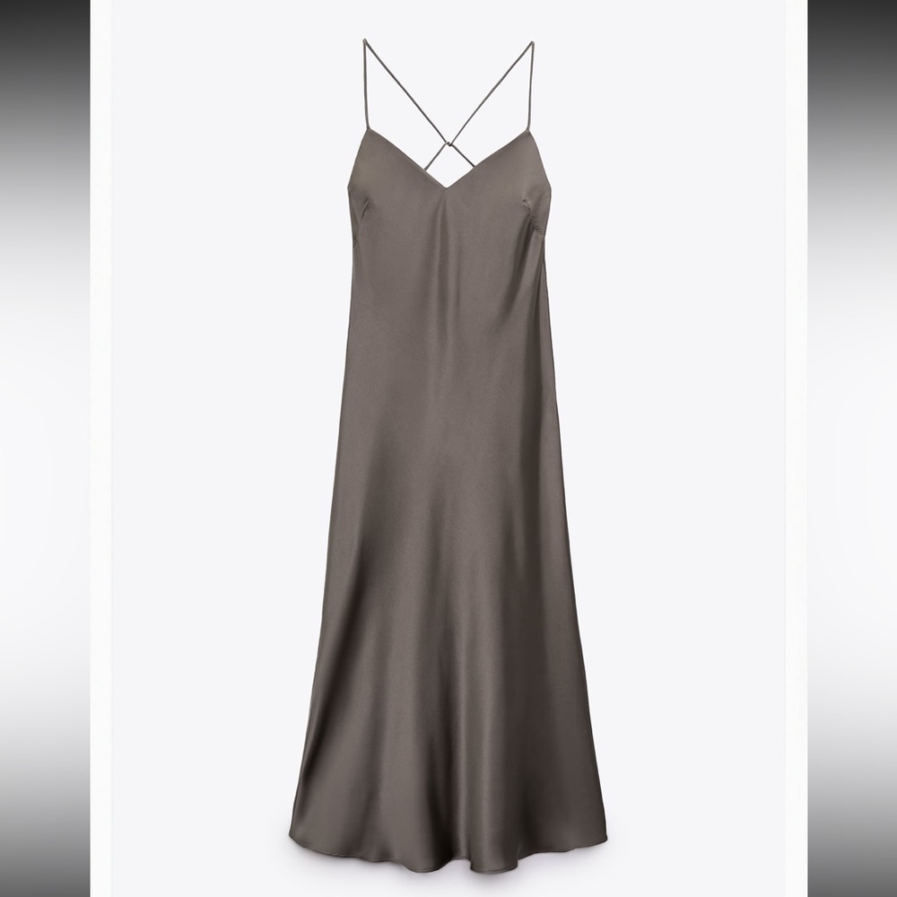 COPY - ZARA SATIN LINGERIE STYLE DRESS